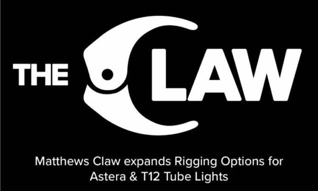 Matthews Claw expands Rigging Options for Astera & T12 Tube Lights