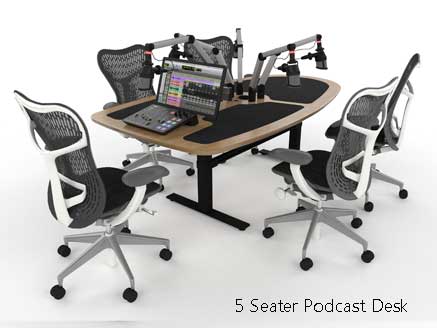 5 seater Podcast Desk