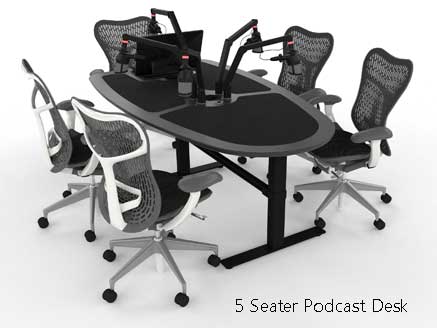 5 seater Podcast desk 2